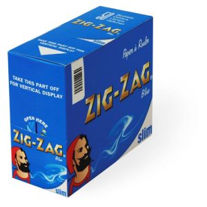 Zig Zag King Size Blue Slim 50Pk