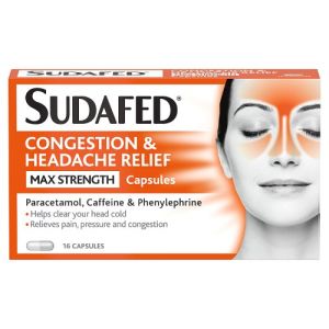 Sudafed Congestion Headache Relief Max Strength16s