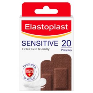 Elastoplast Sensitive Strip Plasters Dark 20s