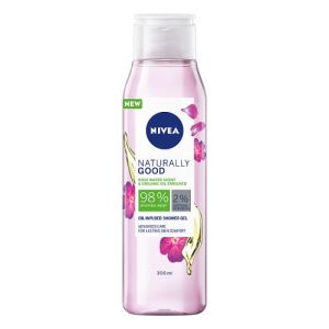 Nivea Naturally Good Shower Gel 300ml Rose Water & Organic Oil