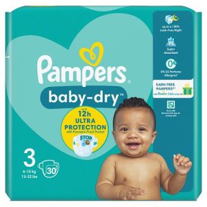 Pampers Nappies Baby-Dry Size 3 30s