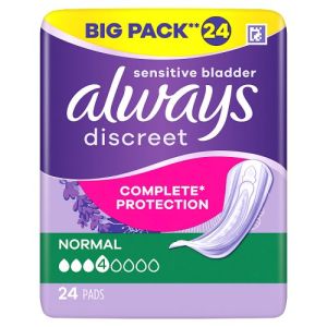 Always Discreet For Sensitive Bladder Normal Pads Value Pack 24Ct