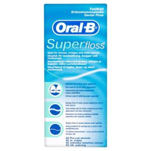 Oral B Floss Super Pre Cut Strands 50m Reg