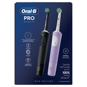 Oralb Vitality Pro Twin Pack Black + Lilac