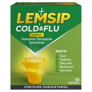 Lemsip Cold & Flu Lemon Sachets 10s