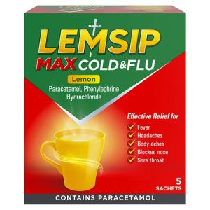 Lemsip Max Cold & Flu Lemon Sachets 5s