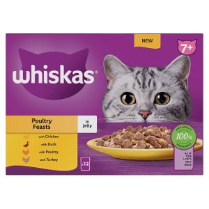 Whiskas Senior Poultry Feasts In Jelly 12X85G