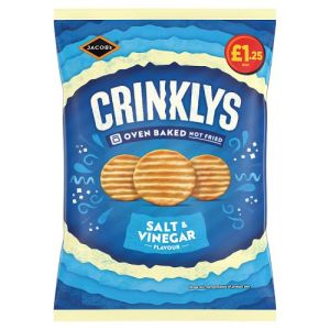 Jacobs Crinklys Salt & Vinegar Pm1.25 90G