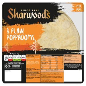 Sharwoods Plain Poppodoms 8 pack