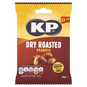 Kp Nuts Pmp £1.25 Dry Roasted  Peanuts  65G