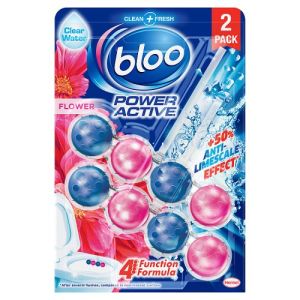 Bloo Power Active Flowers Twin Toilet Rim Block 2x50g