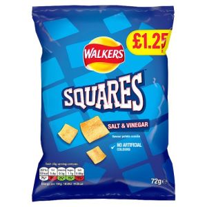 Squares Salt & Vinegar Pmp £1.25 72G