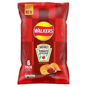 Walkers 6Pk Heinz Tomato Ketchup