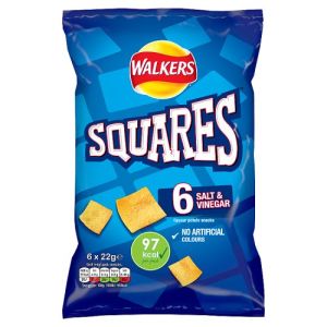 Walkers 6pk Salt & Vinegar Squares