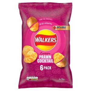 Walkers Prawn Cocktail 6Pk 6X25G