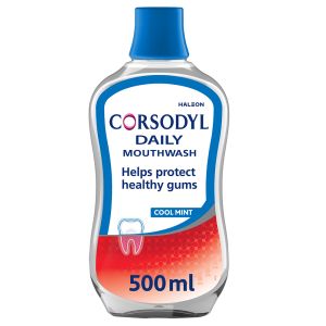 Corsodyl M/Wash 500ml Daily Cool Mint Alc Free