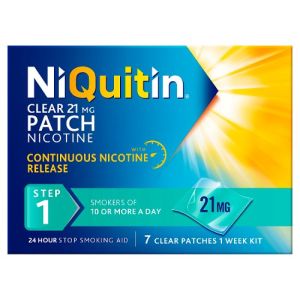 NiQuitin Patch Step1 21mg Clear 1 x 7 patches