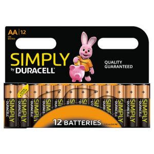 Duracell Simply Batteries AA 12pk