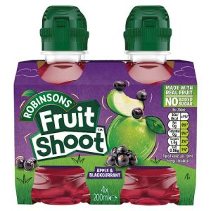 Robinsons Fruit Shoot Apple & Blackcurrant 4Pk 4X200Ml