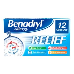 Benadryl Allergy Relief Capsules 12s