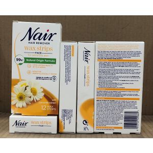 Nair Facial Wax Strips 12s