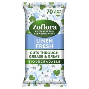 Zoflora Linen Fresh Biodegradable Wipes 70s