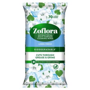 Zoflora Linen Fresh Biodegradable Wipes 70s
