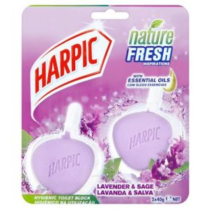 Harpic Toilet Block 40g Twin Pack Lavender