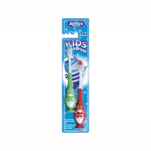 Active T/Brush Kids Quickbrush 2 Pk Penguin 3-6Yrs
