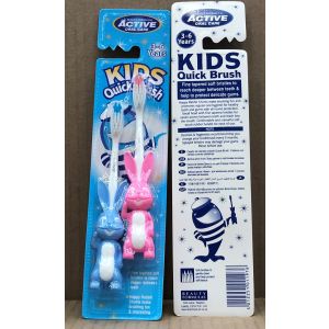 Active T/Brush Kids Quickbrush 2 Pk Rabbit 3-6Yrs