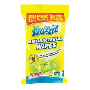 Duzzit Anti-Bacterial Wipes 50Pk