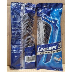 Laser II Disposable Twin Blade Razors 10s