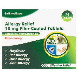 Bells Allergy & Hayfever Relief 10Mg Tablet Cetirizine 14's