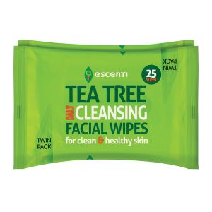 Escenti Teatree Cleansing Facial Wipes 2X20Pk