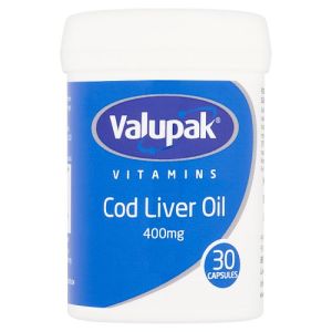 Valupak Cod Liver Oil OAD 400mg Caps 30s