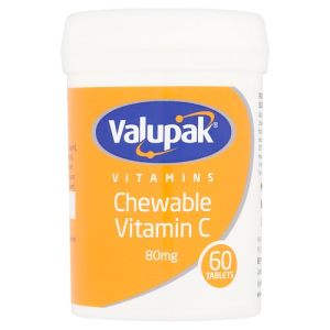 Valupak Chewable Vitamin C Tablets 80mg 60s