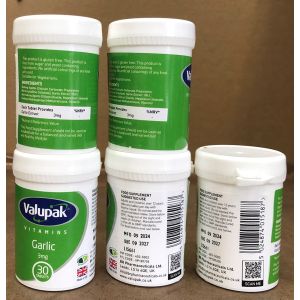 Valupak Vitamins Garlic  3mg 30pk