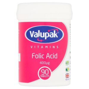 Valupak Folic Acid Tablets 400Mcg 90S