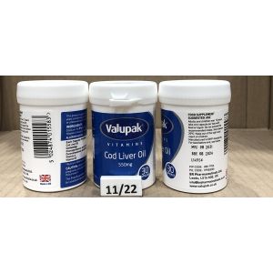 Valupak Cod Liver OIl 550mg Capsule