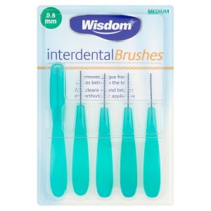 Wisdom Interdental Brush 0.8mm Green 5s