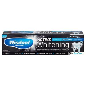 Wisdom Toothpaste 100ml Charcoal Active Whitening