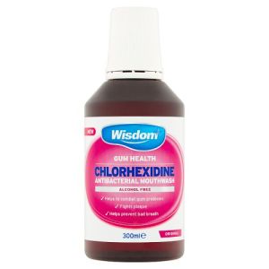 Wisdom Chlorhexidine Alc Free Mouthwash 300ml