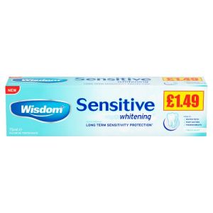 Wisdom T/Paste 75ml Sens+White PMP 1.49 EXP 30/09/24