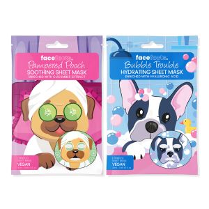Face Facts Printed Sheet Masks - Pooch & Bubble Trouble