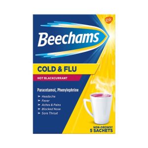 Beechams Cold & Flu Hot Bcrnt 6X5'S