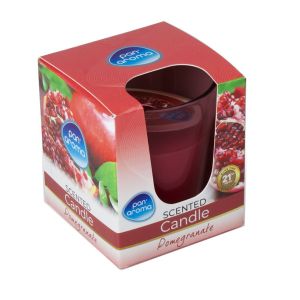 Pan Aroma Clear Glass Candle - Pomegranate