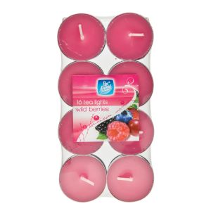 Pan Aroma 16 Pack Colour Tea-Lights - Wild Berries