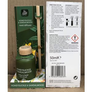 Pan Aroma 50ml Reed Diffuser - Sandalwood&Honeysuckle