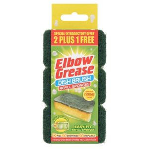 Elbow Grease Dish Brush Refill 3Pk