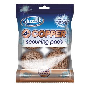 Duzzit Copper Scouring Pads 4Pk